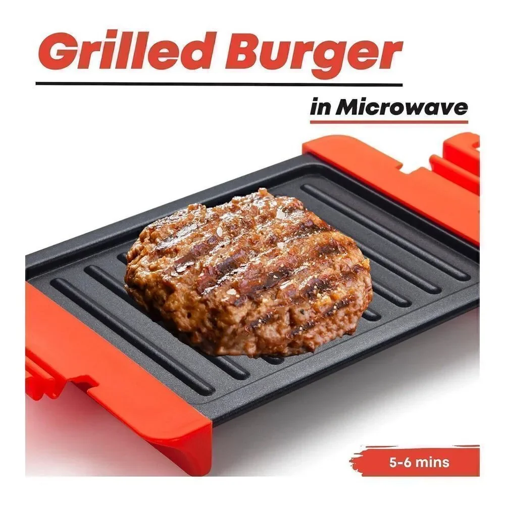 MICROWAVE SANDWICH MAKER Panini Press Grill Burger Steak Tray Crisper MACONEE
